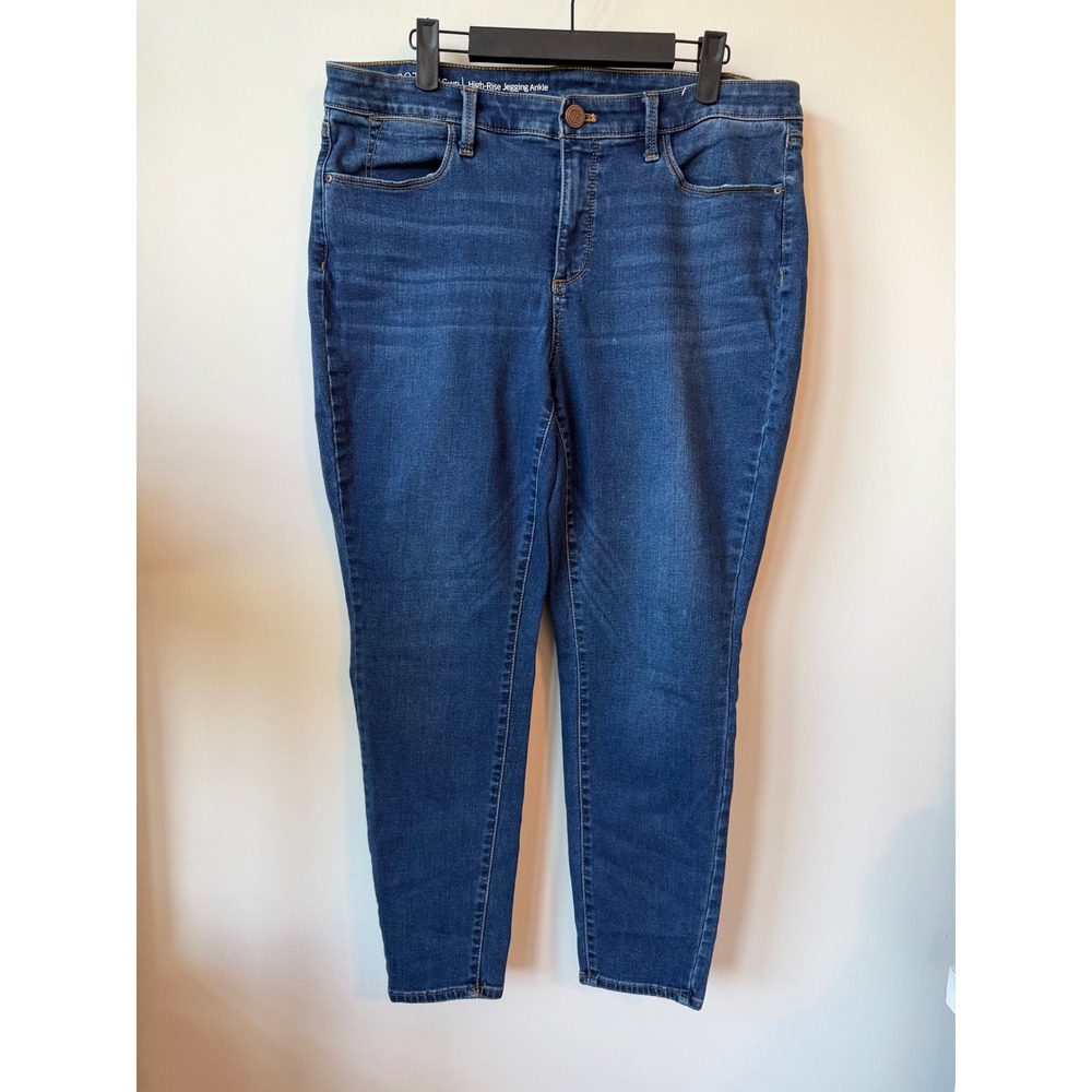 Gap High-Rise Jegging Ankle Jeans Blue Medium Wash Denim Womens 32/14 Regular
